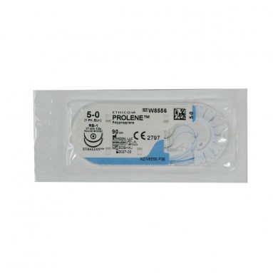  W8556 Пролен синий М1 (5/0) 90см две иглы колющие RB-1 17мм  фото