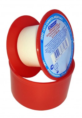  Лейкопластырь катушечный фикс. С-ПЛАСТ на нетканой основе 2,5*500 см белый Пласт. футл  фото