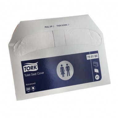  Покрытия на унитаз TORK Advanced V1 №250 белые 750160  фото