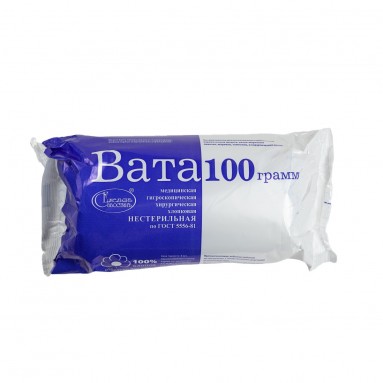  Вата хирургическая н/стер.100гр  фото