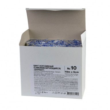  Бинт когезивный эластич. 10м * 6 см №10 (самофиксирующийся) 'Вариант'  фото