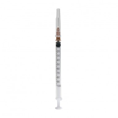  Шприц одноразовый 1мл INEKTA  трехдетальный стерильный импортный с иглой 0,45х13мм (26G*1/2') (подходит для введения инсулина)  фото