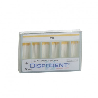  Штифты бумажные #20 конус 04 №100 Dispodent  фото