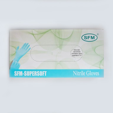  Перчатки SFM НИТРИЛОВЫЕ ГОЛУБЫЕ  н/стер. XS (оч.мал.6) | СФМ, 10%  фото