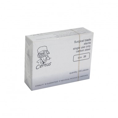  Лезвие хирург. стер. р-р20 CERTUS углеродистая сталь №100  фото