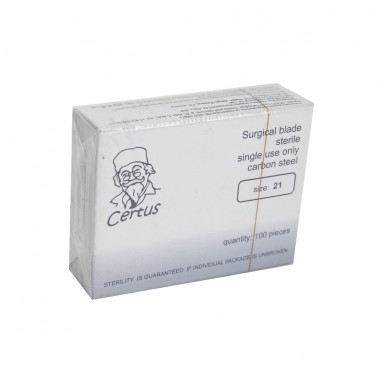  Лезвие хирург. стер. р-р21 CERTUS углеродистая  сталь №100  фото