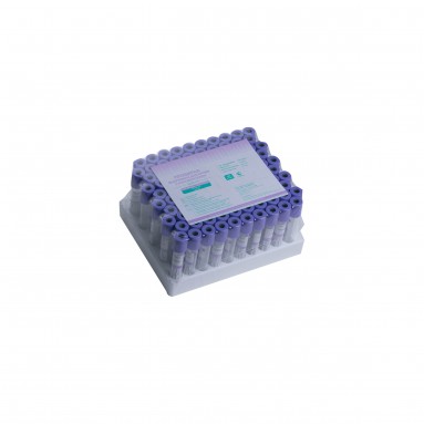  Пробирка вак. ЭДТА-К3 (фиолет.) 2мл №100 (пластик)13*75мм (Eximed) GD020EK3  фото