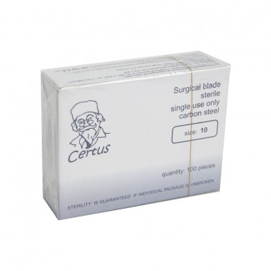  Лезвие хирург. стер. р-р10 CERTUS углеродистая сталь №100  фото