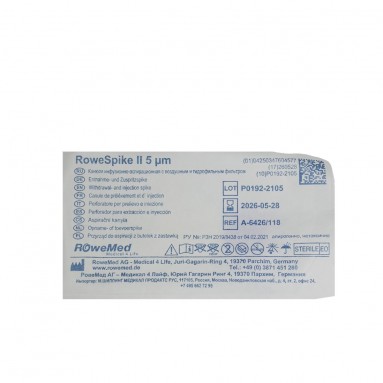  Канюля (спайк) инфузионно-аспир. с возд. и гидрофил. фильтром (синяя) RoweSpikeII  A-6426/118  фото