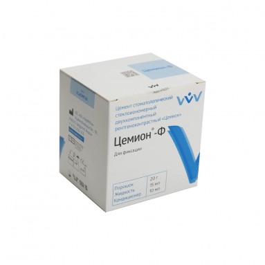  Цемион Ф 20гр+15мл+10мл стеклоиномерный цемент д/хим. фикс.  фото