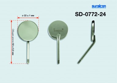  Зеркало стоматологическое увеличивающее б/ручки №4 SD-0772-24  фото