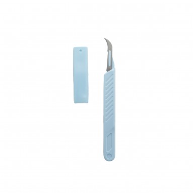  Скальпель №12 хир. стер. серповидный с пластм. ручкой  фото