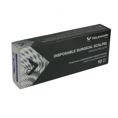  Скальпель однораз.хирургич., лезвие из нержав. стали размер 23 №10 1827-V241-23  фото