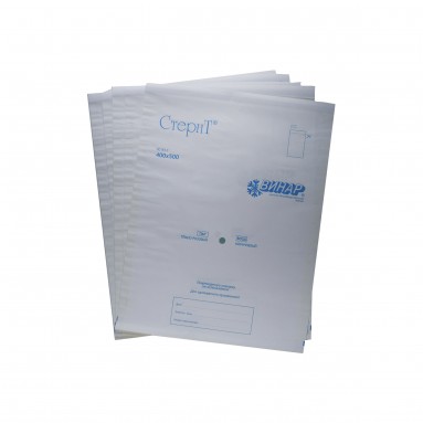  Пакет бум. белый влагопрочный самозакл.'СтериТ' 400*500мм универсальный индикатор №100  фото