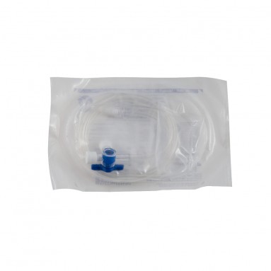  Кран 3-х ходовой с удлинительной трубкой INEKTA Gloflexo синий, 100см, пр-ва Global Medikit, Индия  фото