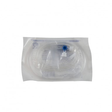  Кран 3-х ходовой с удлинительной трубкой INEKTA Gloflexo синий, 150см, пр-ва Global Medikit, Индия  фото