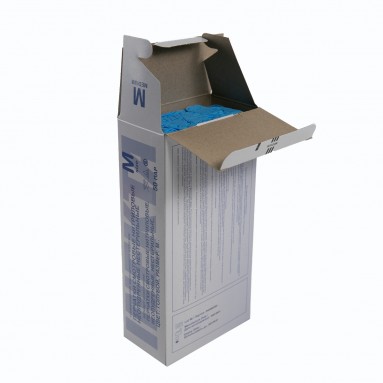  Перчатки INEKTA нитрил. смотр. неопудр. текст. н/ст. ГОЛУБЫЕ, M  фото