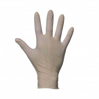  Перчатки Clean+Safe латекс. смотр. текст. S  2-го хлор. неопудр. желт. с валиком (EL2)  фото