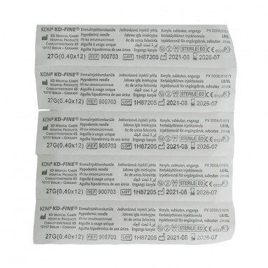  Игла инъекционная 27G 0,4*12  KD-Fine №100 900703  фото