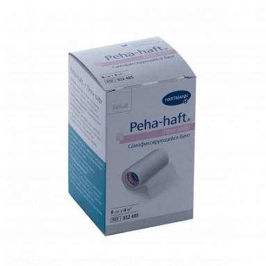  Бинт PEHA-HAFT эластичный самофиксирующийся 8см*4м белый  9324852  фото