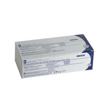  Игла двусторонняя д/взят.проб крови 21G (0,8х38мм) к вак.пробир.зел. Inekta №100  фото