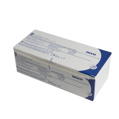  Игла двусторонняя д/взят.проб крови 21G (0,8х38мм) к вак.пробир.зел. Inekta №100  фото