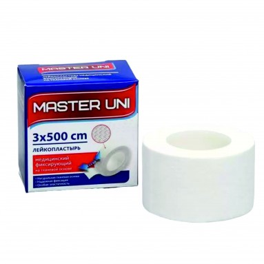  Лейкопластырь 3*500 Master Uni на тканевой основе карт. уп.5806-002  фото