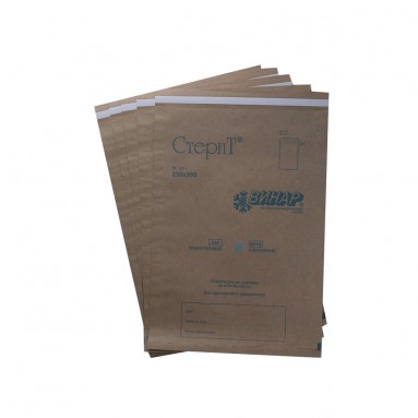  Пакет бумажный крафт 'СтериТ' 250*350 самозакл.универ. индикатор №100  фото