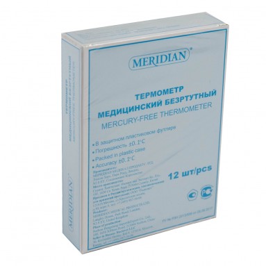  Термометр медицинский БЕЗРТУТНЫЙ MERIDIAN (пластиковый футляр)  фото