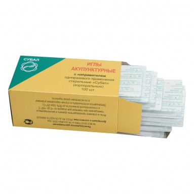  Иглы корпоральные акупун. Ø 0,30x40мм  однораз. стерил. с ручкой из  меди с направителем №100  фото