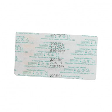  Иглы корпоральные акупун. Ø 0,30x40мм  однораз. стерил. с ручкой из  меди с направителем №100  фото