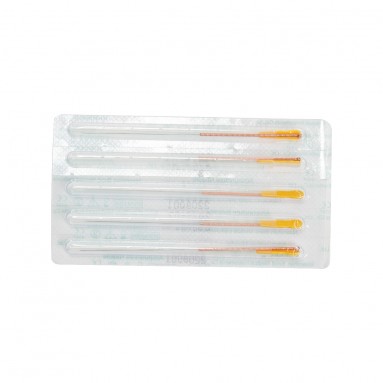  Иглы корпоральные акупун. Ø 0,30x40мм  однораз. стерил. с ручкой из  меди с направителем №100  фото