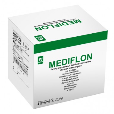  Катетер внутривенный INEKTA с инжекторным клапаном и фиксаторами Mediflon G16 №100  фото