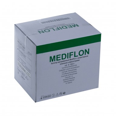  Катетер внутривенный INEKTA  с инжекторным клапаном и фиксаторами Mediflon G17 №100  фото