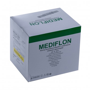  Катетер внутривенный INEKTA с инжекторным клапаном и фиксаторами Mediflon G24 №100  фото