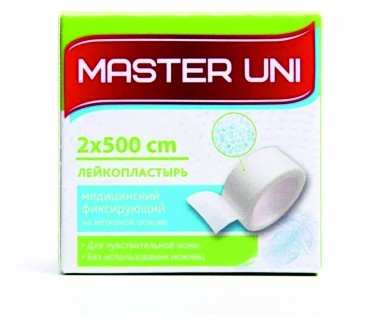  Лейкопластырь 2*500 Master Uni на нетканой основе 5806-019  фото