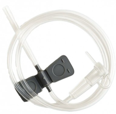  Игла(катетер)-бабочка для вливания в малые вены, 22G×3/4' (0,70мм×19мм), №100  фото