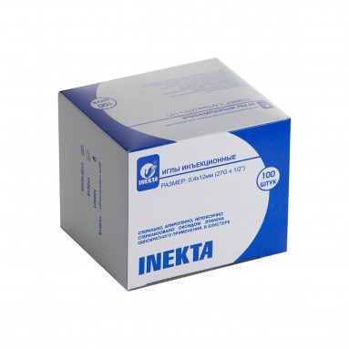  Игла инъекционная 0,4*12 27G*1/2 №100  фото