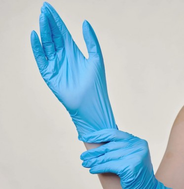  Перчатки смотр. мед. нитрил.  текстур.  неопудр. L  голубые 50 пар  фото