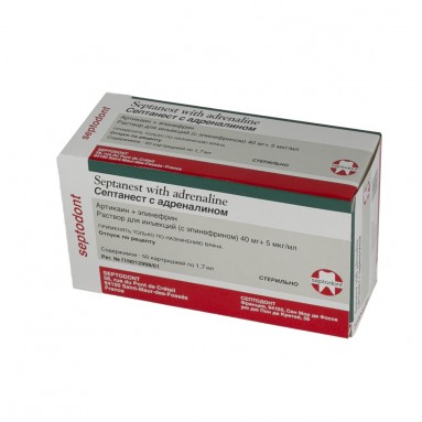  Септанест 1*200.000 с адреналином 1,7мл N50  фото