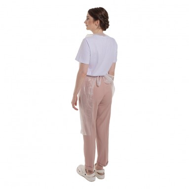  Фартук одноразовый п/э белый 76*120см №100  фото