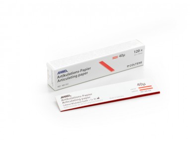  Бумага артикуляционная 120 лист. полоски красная 40мкм арт.480352  фото