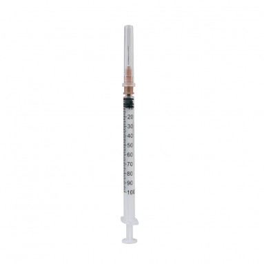  Шприц одноразовый 1мл INEKTA  трехдетальный стерильный импортный с иглой 0,45х13мм (26G*1/2') (подходит для введения инсулина)  фото