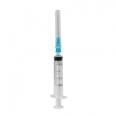  Шприц одноразовый 2мл INEKTA трехдетальный стерильный с иглой 0,6х25мм (23G*1')  фото