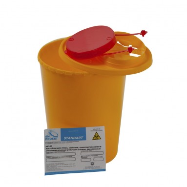  Контейнер МК-01 д/сбора острого инструм-я 1,5л желт.  фото