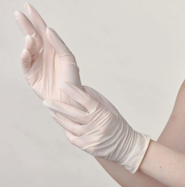  Перчатки медицинские диагностические (смотровые) одноразовые нестерильные латексные неопудренные. текстурированные на пальцах  с полимерным покрытием покрытием  XS 50 пар  фото