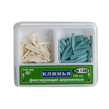  Клинья  1.080 фиксир. дерев. 2-х типов (бел.+гол.) №100  фото