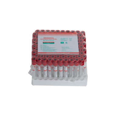  Пробирка вак. без наполнителя (красн.) 6мл №100 (пластик) 13*100мм (Eximed) GD060A  фото