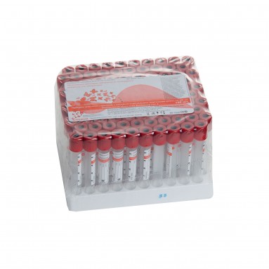  Пробирка вак. с активатором свертывания (красн.) 6мл (пластик) 13*100мм (Eximed) GD060CA №100  фото