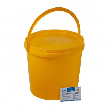 Контейнер МК-02 д/сбора орг. отходов 10л желтый кл.Б с ручкой  фото